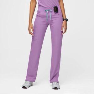 NWT Figs Kade Cargo Petite Scrub Pants Limited Edition Lilac Dawn Purple Size XL